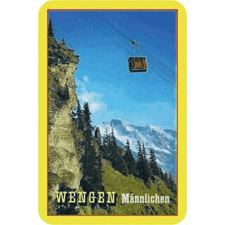 Schild Stadt "Wengen, Männlichen" 20 x 30 cm Blechschild