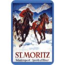 Schild Stadt "St. Moritz Wintersport, Sports...