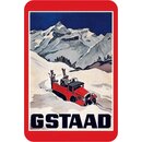 Schild Ort "Gstaad" Winter Auto 20 x 30 cm...