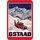 Schild Ort "Gstaad" Winter Auto 20 x 30 cm Blechschild