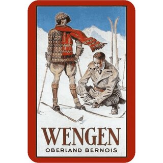 Schild Stadt Wengen, Oberland Bernois 20 x 30 cm Blechschild