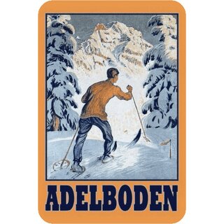 Schild Dorf Adelboden Ski 20 x 30 cm Blechschild