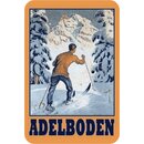 Schild Dorf "Adelboden" Ski 20 x 30 cm Blechschild