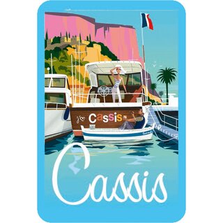 Schild Gemeinde "Cassis" Boot 20 x 30 cm Blechschild