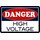 Schild Spruch "Danger high voltage" 20 x 30 cm Blechschild