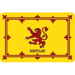 Schild Land "Schottland" gelb 20 x 30 cm Blechschild