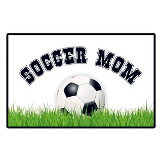 Schild Spruch "Soccer Mom" Fußball Mama 20 x 30 cm Blechschild