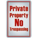 Schild Spruch "Private Property, no...