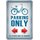 Schild Spruch "parking only, all others crushed" Fahrrad 20 x 30 cm Blechschild