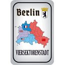 Schild Stadt "Berlin Viersektorenstadt" 20 x 30...