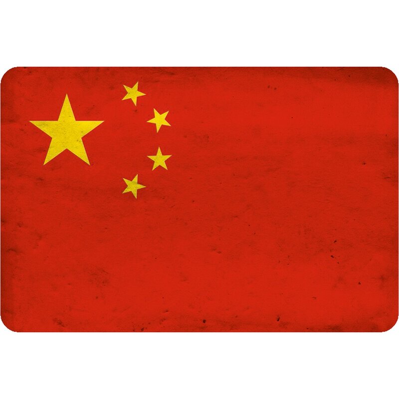 Schild Flagge "China National" Land 20 x 30 cm Blechschild ...