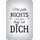 Schild Spruch "Mir fehlte nichts und dann traf ich dich" 20 x 30 cm Blechschild