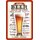 Schild Spruch "How to order a beer around the world, beer please" 20 x 30 cm Blechschild