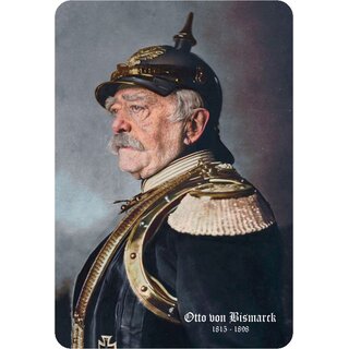 Schild Motiv "Otto von Bismarck 1815-1898" Portrait 20 x 30 cm Blechschild