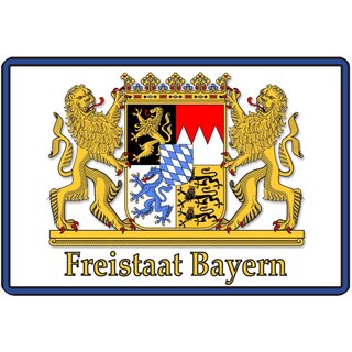 Schild Wappen "Freistaat Bayern" 20 x 30 cm Blechschild