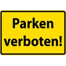 Schild Spruch Parken verboten 20 x 30 cm Blechschild