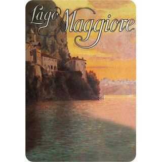 Schild Ort "Lago Maggiore" Meer Landschaft 20 x 30 cm Blechschild