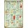 Schild Cocktailrezept "Classic Cocktail Recipes" 20 x 30 cm Blechschild