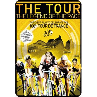 Schild Spruch "The tour the legend of the race" 20 x 30 cm Blechschild d  