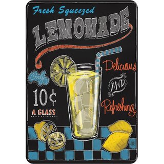 Schild Cocktailrezept "Fresh Squeezed Lemonade" 20 x 30 cm Blechschild