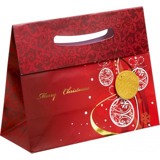 TSI 12er Pack elegante Geschenktüte rot Weihnachten