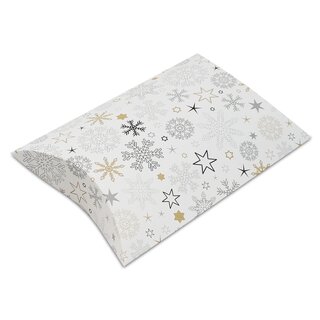 Kissenverpackung Weihnachten Sterne ca. 15 x 9,5 x 3 cm