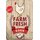 Schild Spruch "Farm fresh eggs, premium quality" 20 x 30 cm Blechschild