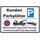 Hinweisschild "Kunden Parkplätze, Fahrzeuge abgeschleppt" 20 x 30 cm Blechschild