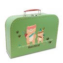 Spielzeugkoffer Kinderkoffer Pappe hellgrün mit Bären und...