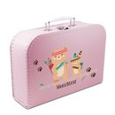 Spielzeugkoffer Kinderkoffer Pappe rosa mit Bären und...