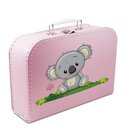 Spielzeugkoffer Kinder Kinderkoffer Pappe rosa mit Koala 16 cm