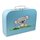 Kinder Spielkoffer Kinderkoffer Pappe blau mit Koala und Wunschtext
