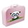 Spielzeugkoffer Kinder Kinderkoffer Pappe rosa mit Panda
