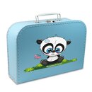 Spielzeugkoffer Kinderkoffer Pappe blau mit Panda und...