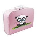 Spielzeugkoffer Kinderkoffer Pappe rosa mit Panda und...