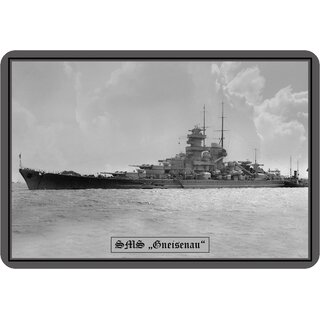 Schild Motiv Schiff "SMS Gneisenau" Krieg 20 x 30 cm Blechschild
