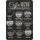 Schild Spruch "Coffee Menu, know your coffee" 20 x 30 cm schwarz Blechschild