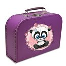 Kinder Spielkoffer Kinderkoffer Pappe violett mit Panda...