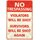 Schild Spruch "No trespassing, violators will be shot, survivors" 20 x 30 cm Blechschild