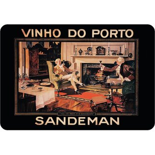 Schild Spruch "Vinho Do Porto, Sandeman" 20 x 30 cm Blechschild