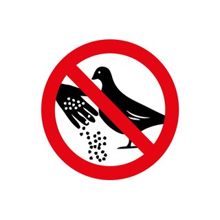 Hinweisschild "Tauben bitte nicht füttern" 20 x 30 cm Blechschild
