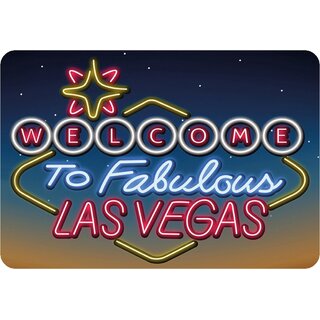 Schild Spruch "Welcome to fabulous Las Vegas" 20 x 30 cm Blechschild